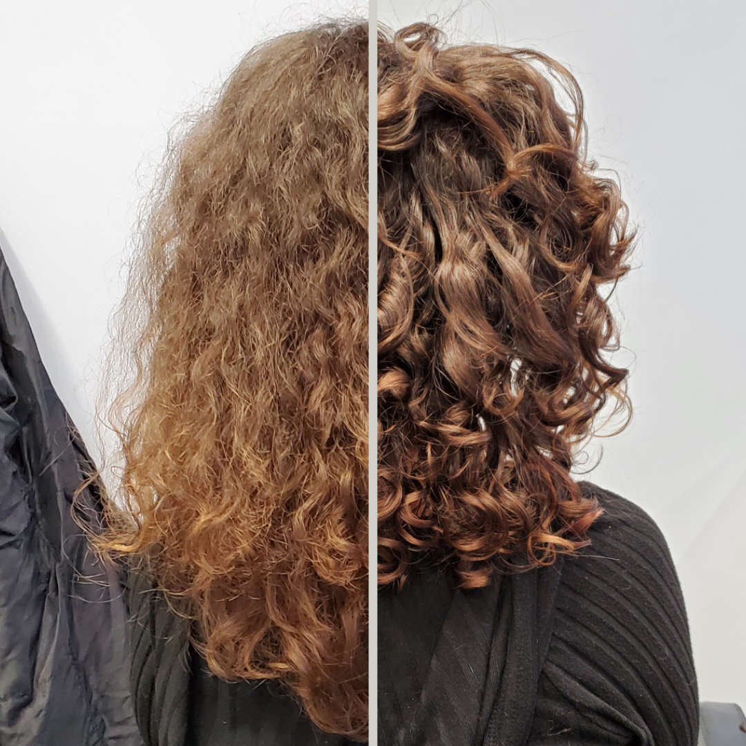 Curly hair frizzing during diffusing - common diffusing mistakes - Wicked Hues New Orleans