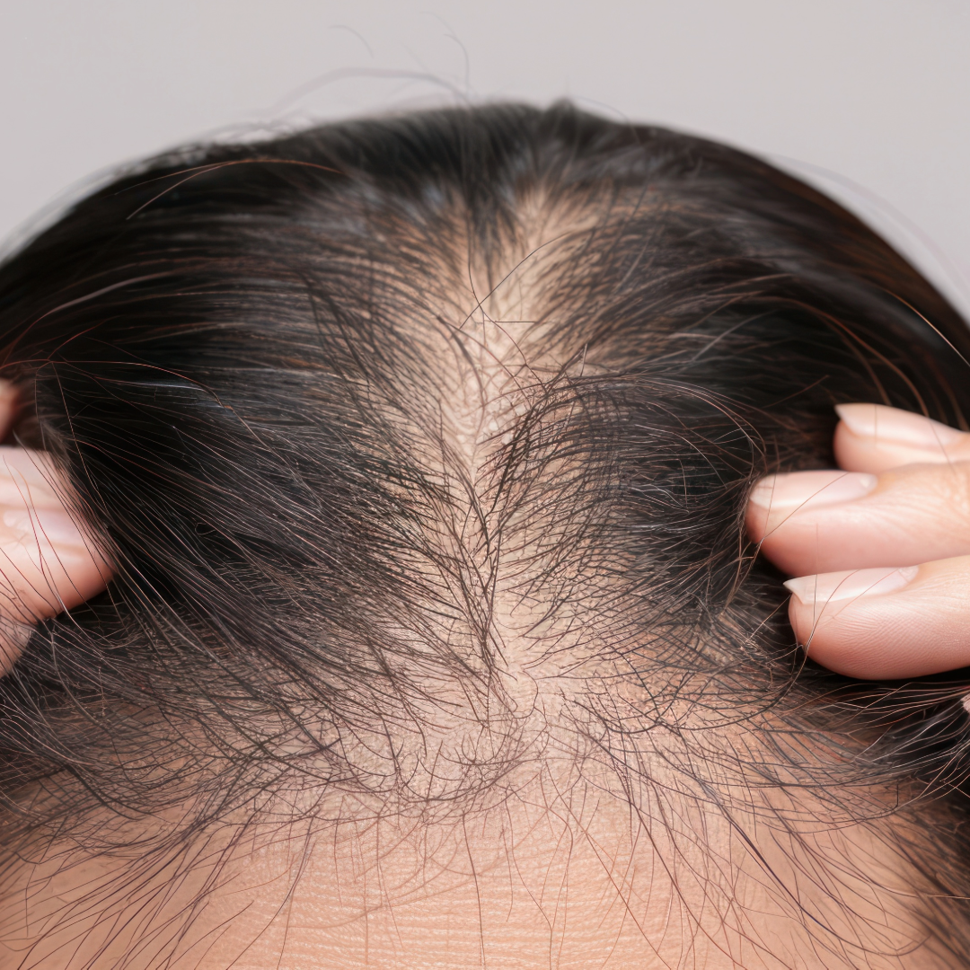 Healthy scalp with new hair growth - encouraging hair growth basics - Wicked Hues New Orleans